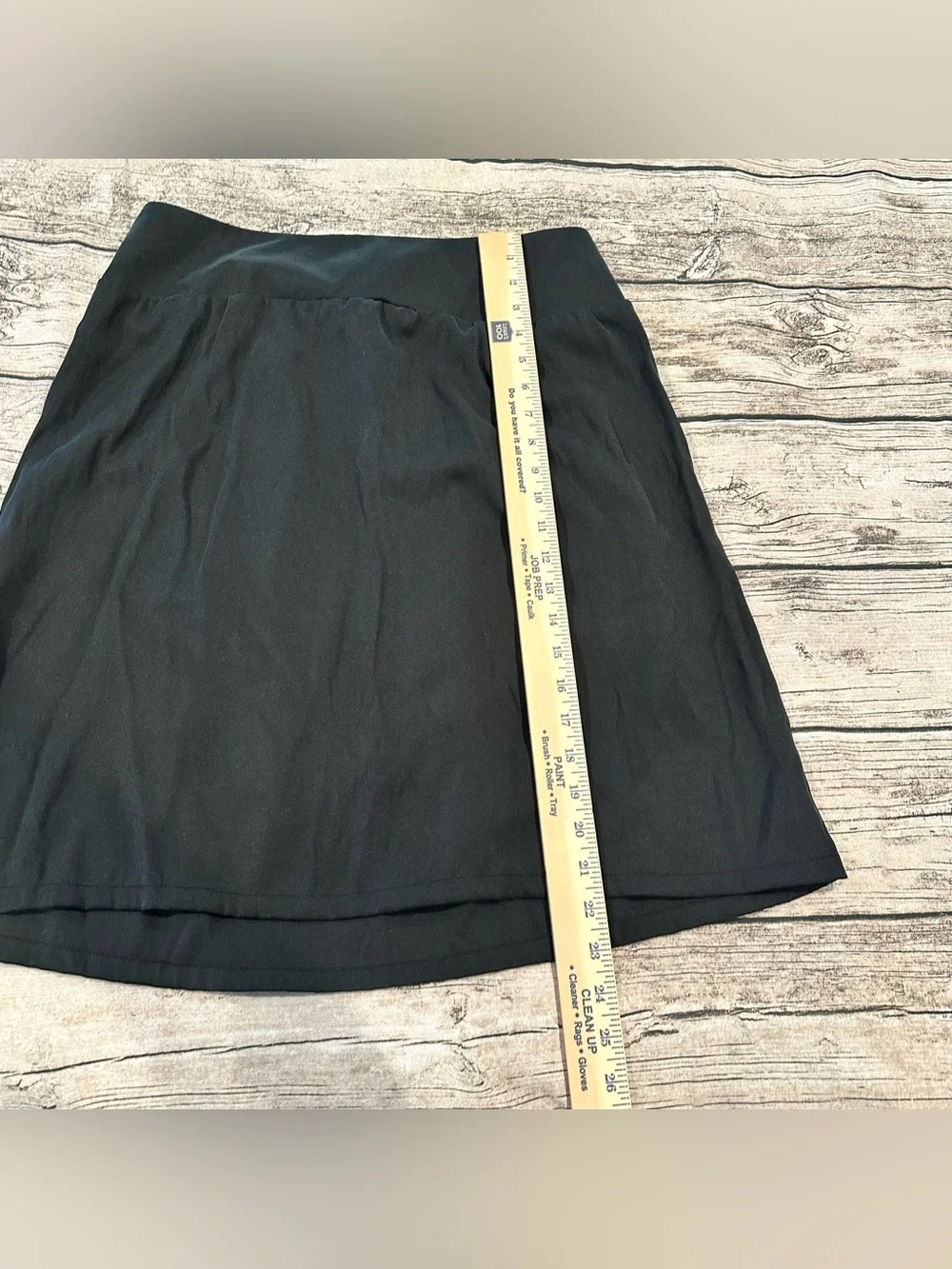 Chico’s Classic Black A-Line Skirt, Knee Length, Polyester Blend Pull-On, Size 2